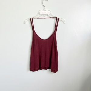 brandy melville maroon tank top